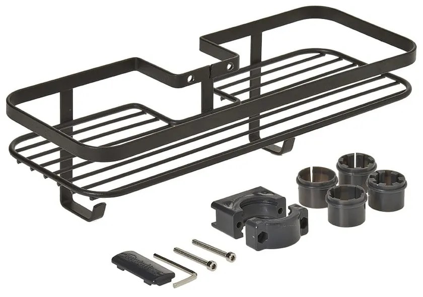 Čierna kúpeľňová polica Metaltex Origin