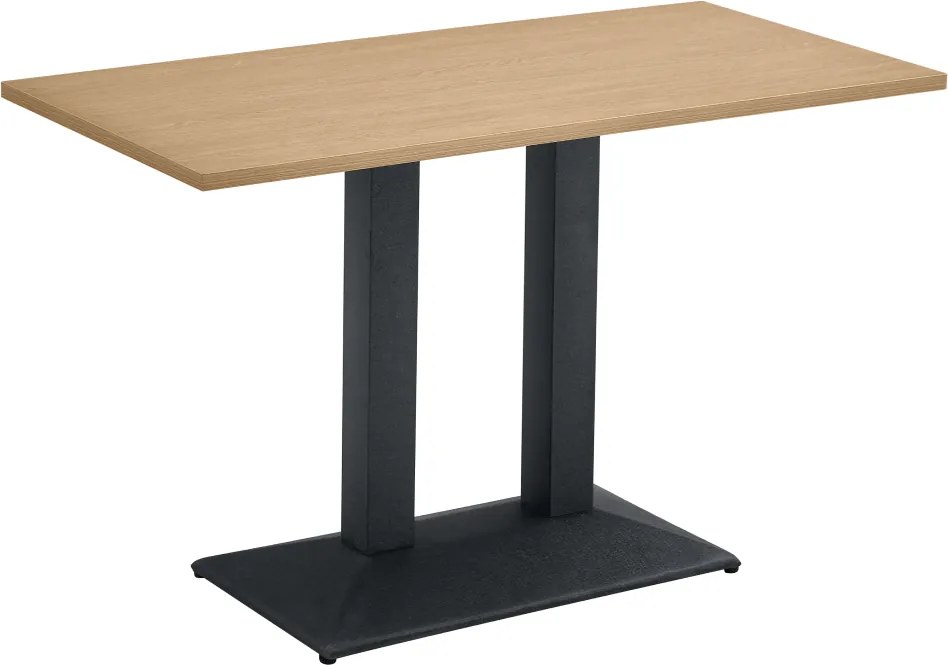 Jedálenský bistro stôl, dub sonoma/čierna, 120x60 cm, RINALDO TYP 2