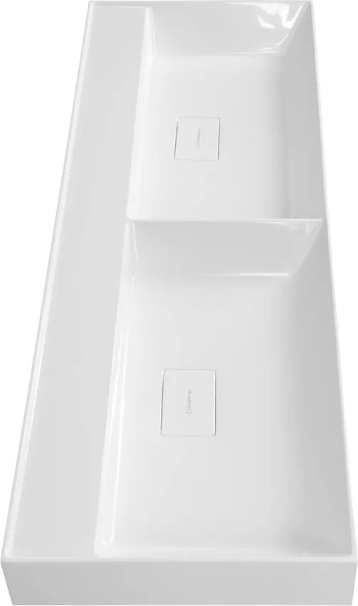 Sapho Sapho, GODIVA dvojumývadlo 119x44cm, liaty mramor, biela, GU119-0