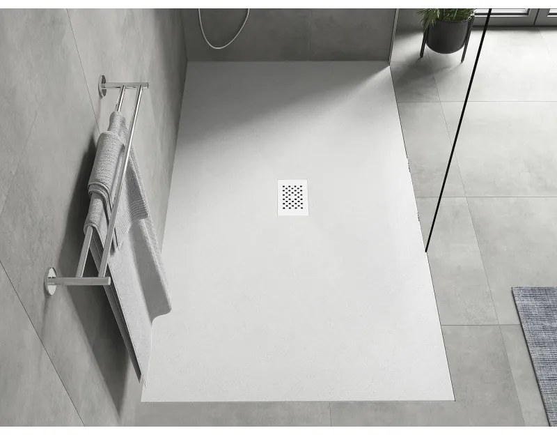 Mexen Hugo, obdĺžniková sprchová vanička SMC 150 x 100 cm, biela, biela krytka, 42101015-W