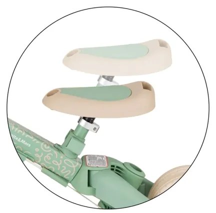 PETITE&MARS - Detská trojkolka 5 v 1 TURBO LIMITED Zelený Twist