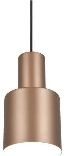 Hnedé závesné svietidlo s kovovým tienidlom ø 12 cm Agudo – Trio