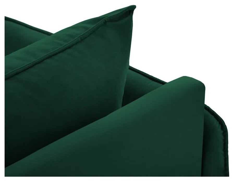 Tmavozelená zamatová leňoška (ľavý roh) Vienna – Cosmopolitan Design