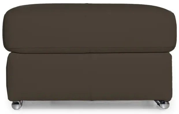Kožený taburet LOREN II, hnedá (madras - 111 bark)