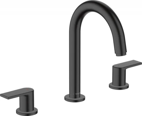 Hansgrohe Vernis Shape, umývadlová batéria s výpustom, 3-otvorová inštalácia, čierna matná, 71563670