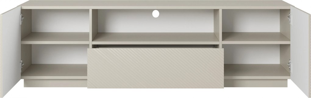 RTV skrinka Asha 167 cm so zásuvkou a výklenkom - kašmír