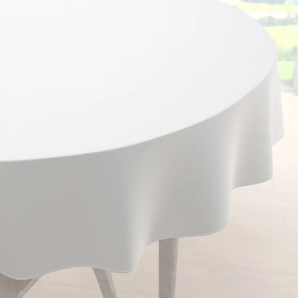 Biante Veľký bavlnený okrúhly obrus MONI MO-039 Biely Ø 220 cm