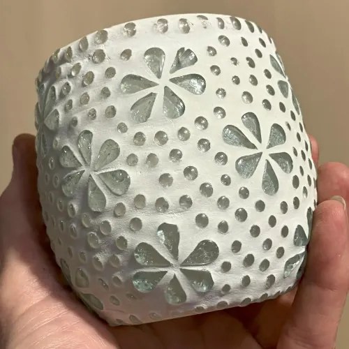 Mosaic LED orient lamp - svietnik Citrine KEG KVETY MIA