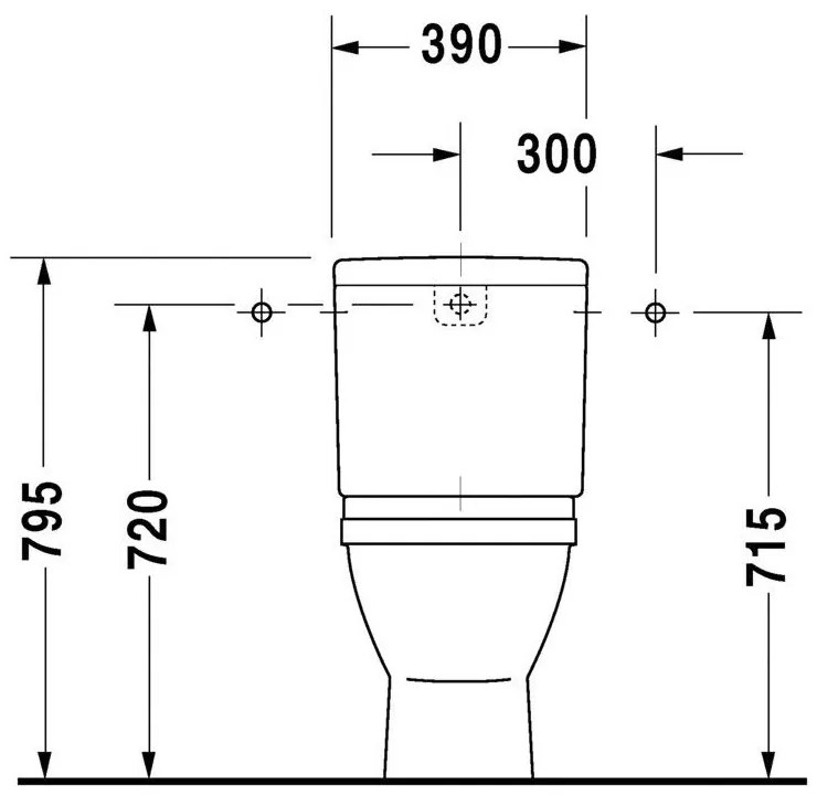 DURAVIT Starck 3 WC misa kombi so zvislým odpadom, 370 mm x 395 mm x 655 mm, 0126010000