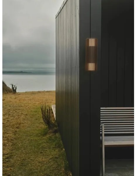 Nordlux - Vonkajšie nástenné svietidlo ALUDRA 2xE27/15W/230V IP54 hnedá