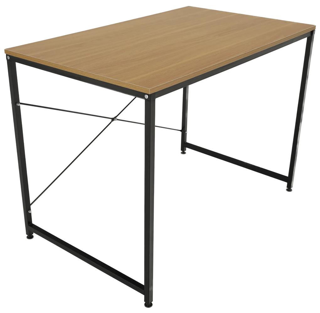 Kondela Písací stôl, dub/čierna, 100x60 cm, MELLORA