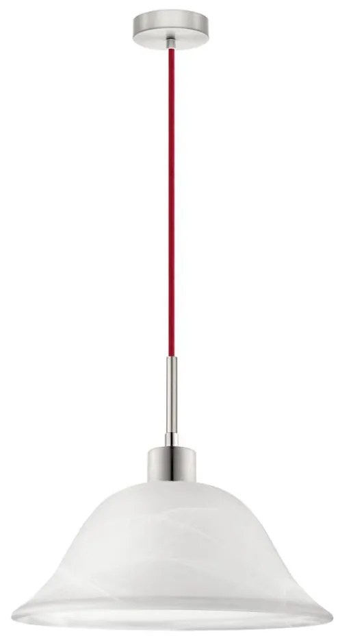 LED Luster na lanku 1xE27/60W/230V biela