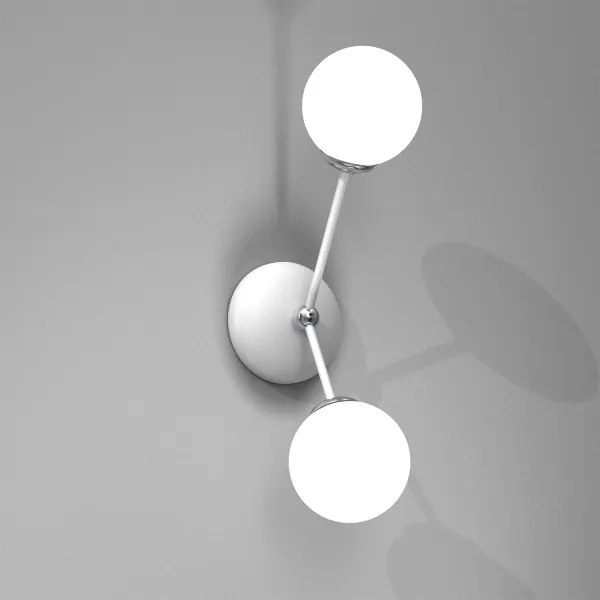 Nástenné svietidlo JOY 2xE14/40W/230V biela/lesklý chróm