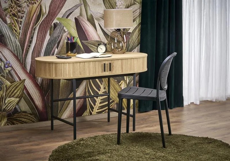 PC stolík Brie (čierna + natural). Vlastná spoľahlivá doprava až k Vám domov. 1092596
