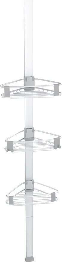 Teleskopická hliníková kúpeľňová polička v matne striebornej farbe Purio – Wenko