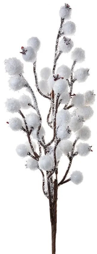 Biela dekorácia vianočná vetvička - 10*5*42 cm