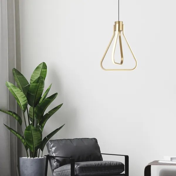 LED luster na lanku ZING LED/19W/230V zlatý