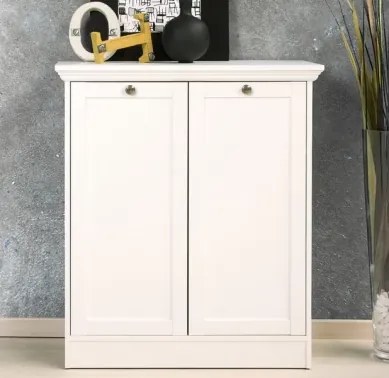 Skrinka Landwood, biela%