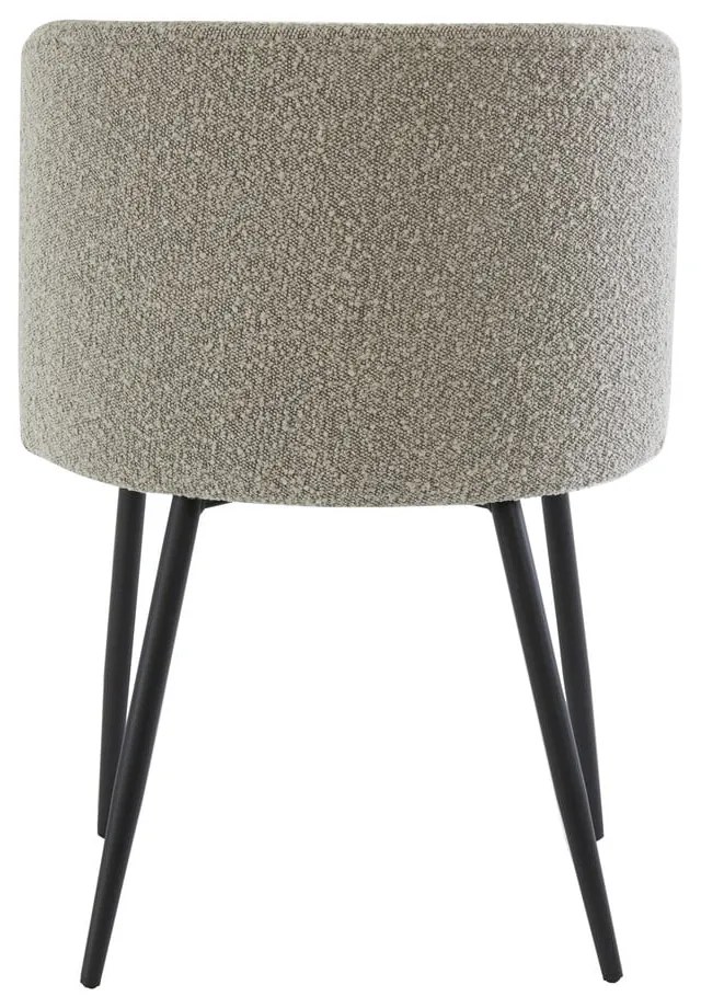Sivé čalúnené jedálenské kreslo Elyna – Light &amp; Living