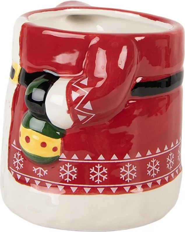 Keramický hrnček Santa Claus s viečkom - 15*10*19 cm / 450 ml