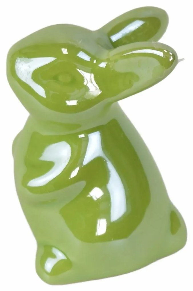 Veľkonočný keramický Zajačik Greeny zelená, 8 cm