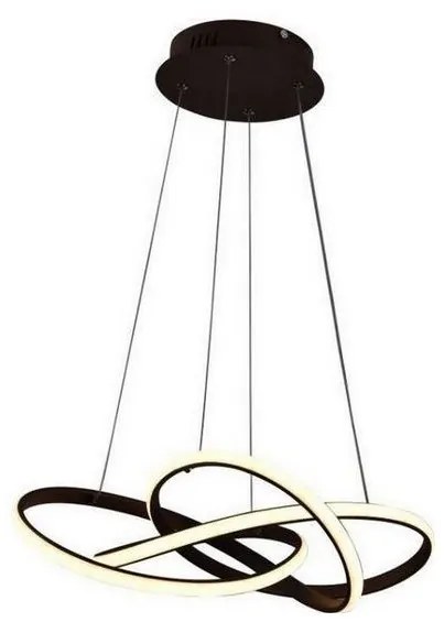 LED Stmievateľný luster na lanku LED/65W/230V 3000-6500K hnedá + diaľkové ovládanie