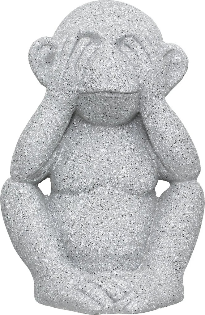 Záhradná figúrka z magnézia Moneky2, 41 cm, sivá