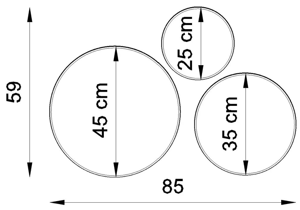 Stropné svietidlo Arena, 1x biele plastové tienidlo, (biely plast), (fi 25 cm)