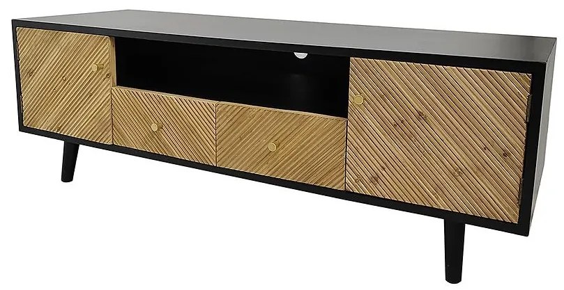 TV stolík Vermont 140x46x47 black/wood