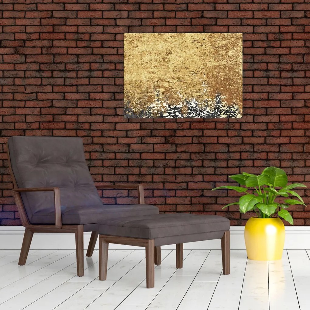 Obraz - Zlatá štruktúra N⁰3 (70x50 cm)