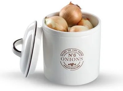 Keramická dóza na zemiaky s vrchnákom, biela CERAMIC, 2900 ml