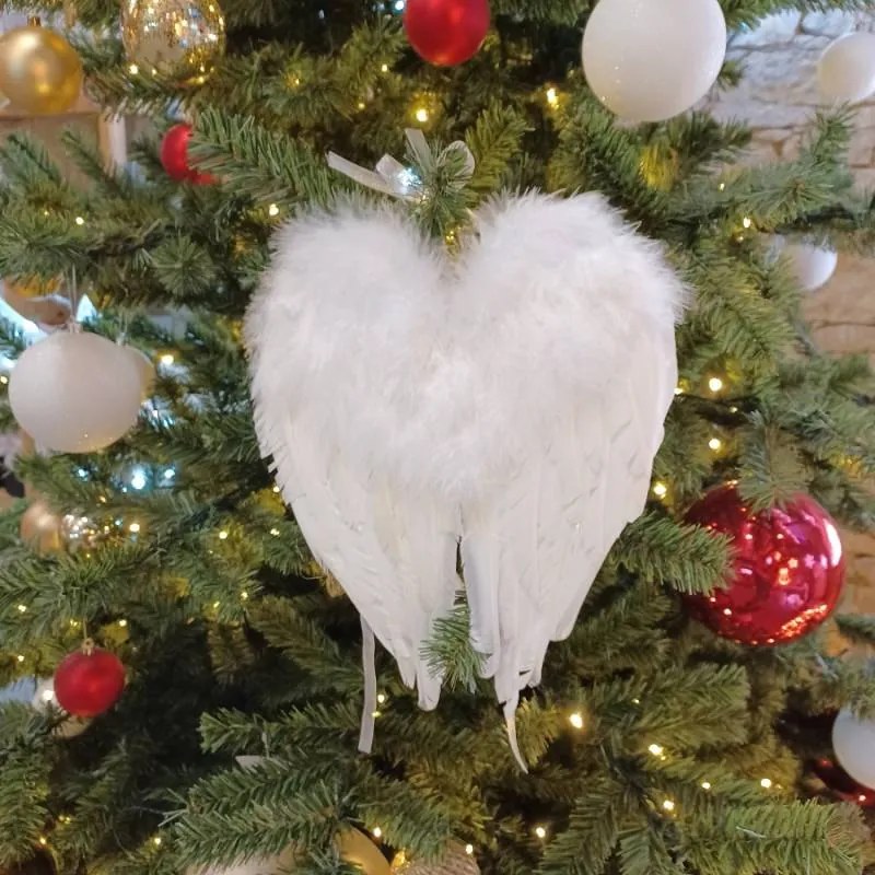 DECOLED Andělská křídla, 30 x 27 cm, bílá