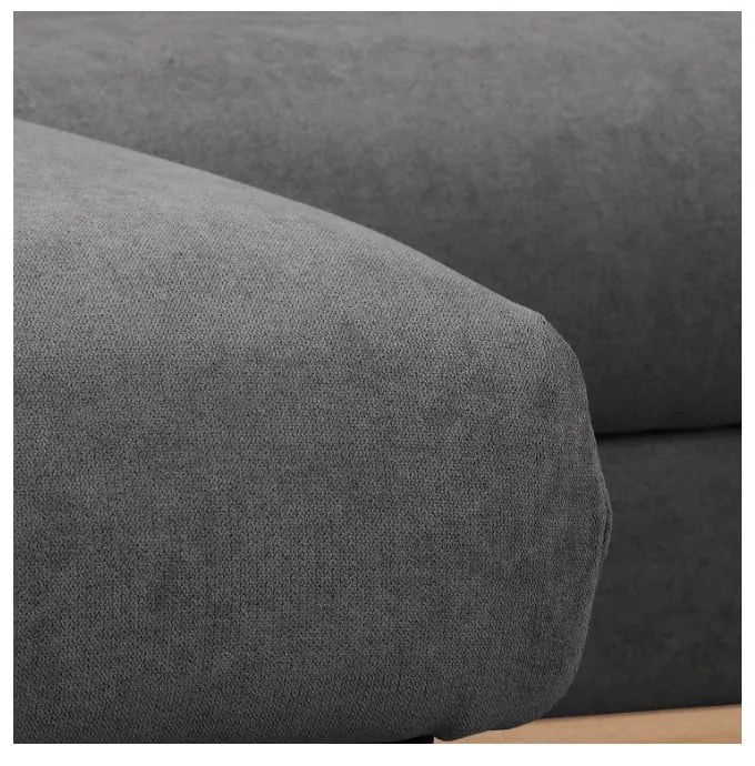 Tmavosivá rohová pohovka (ľavý roh) Beata - Ropez