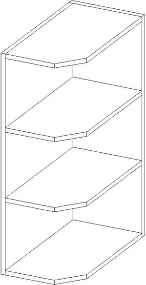 Závesné police do kuchyne výška 72 cm