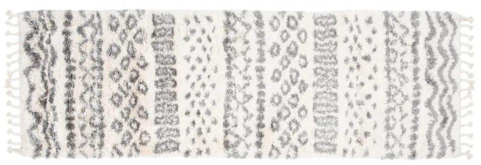 Kusový koberec shaggy Alsea krémový 2 atyp 70x250cm