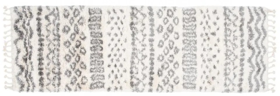 Kusový koberec shaggy Alsea krémový 2 atyp 80x300cm