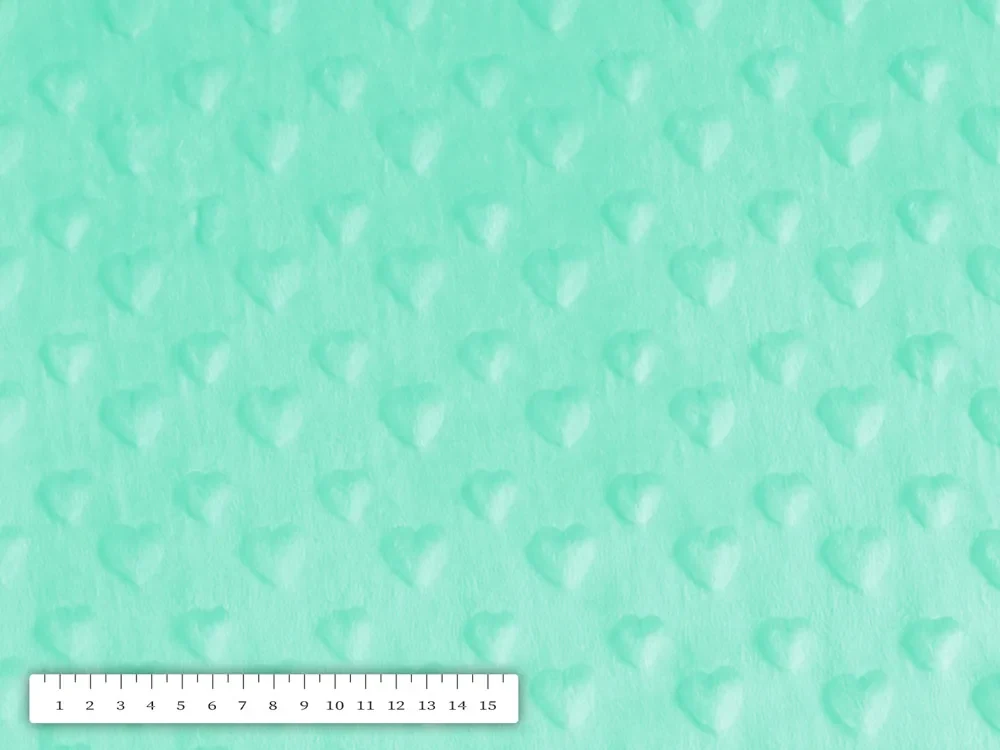 Biante Detská obliečka na vankúš Minky 3D srdiečka MKS-002 Mintová 70 x 90 cm