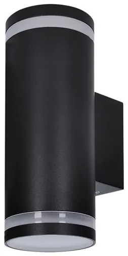 SOLIGHT Vonkajšie nástenné svietidlo POTENZA 2xGU10 | IP54, čierne