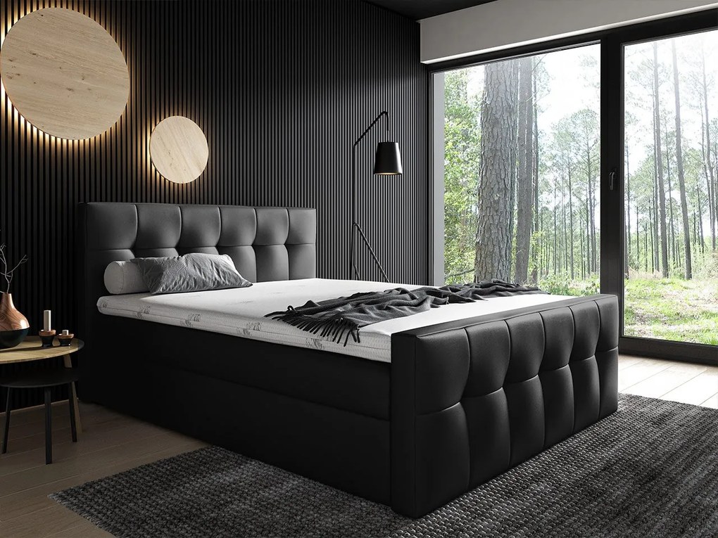Kontinentálna posteľ Larnaka, Rozmer postele: 200x200, Dostupné poťahy: ekokoža Soft 024