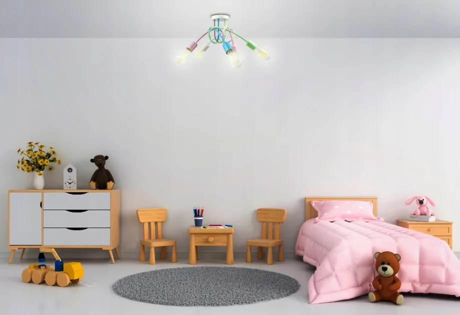 BERGE Závesné svietidlo LOFT 5xE27