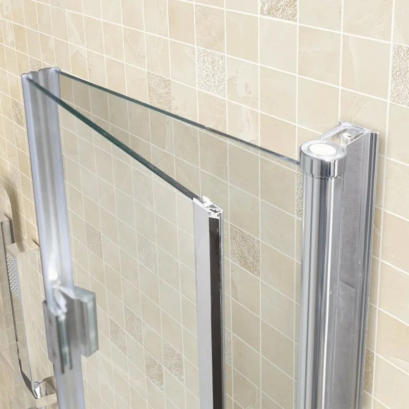 BPS-koupelny Štvorcový sprchový kút HYD-SK1290C 100x100 chróm/transparent + vanička HYD-SSV-ST06A biela