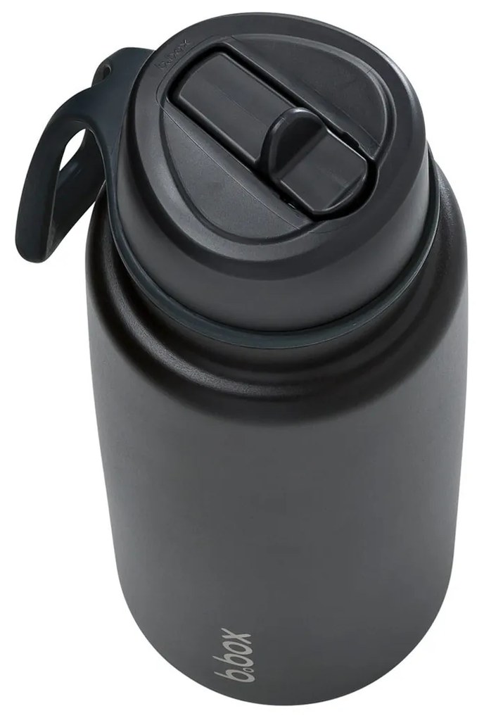 Antikorová termofľaša so slamkou 1 l - čierna