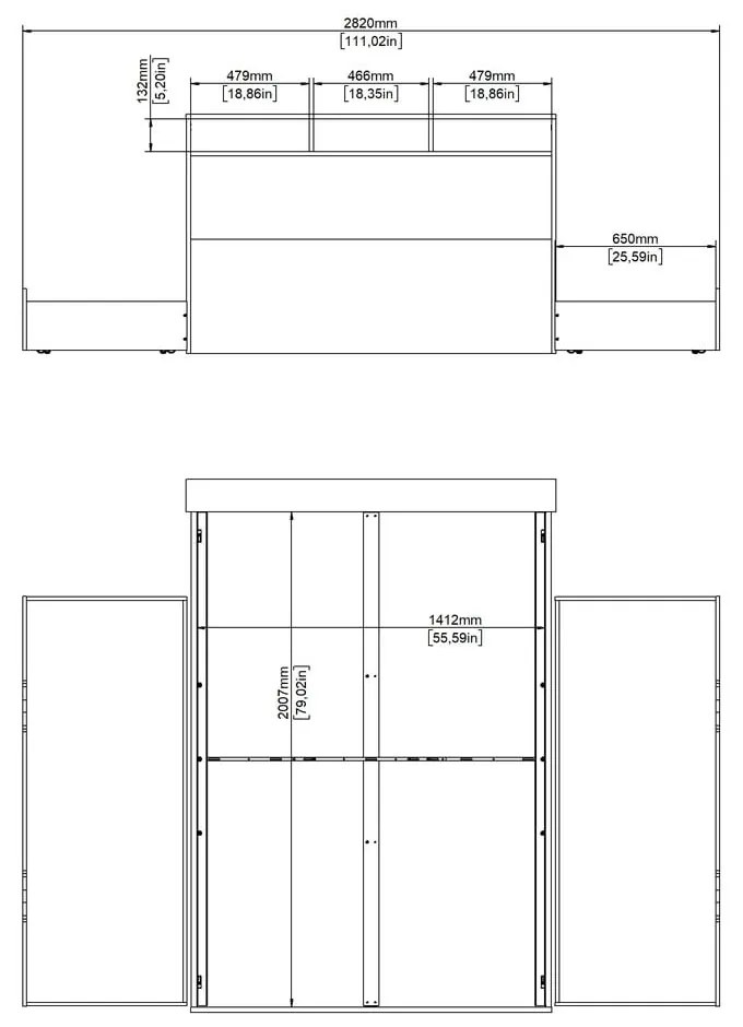 Dvojlôžková posteľ v dekore duba s úložným priestorom bez roštu 140x200 cm v prírodnej farbe Ikast – Tvilum