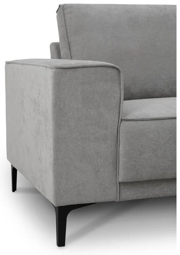 Sivá rohová pohovka (pravý roh/s leňoškou) Copenhagen – Scandic