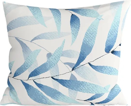 Sada 2 ks dekoračných obliečok na vankúš z mikrovlákna KOVENDI 45x45 cm, modro-biela