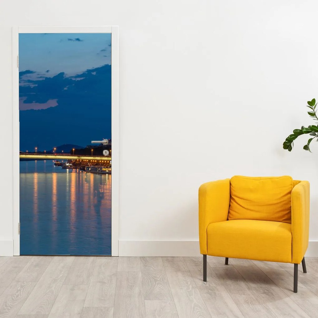 Fototapeta na dvere - Bratislava s hradom (95x205cm)
