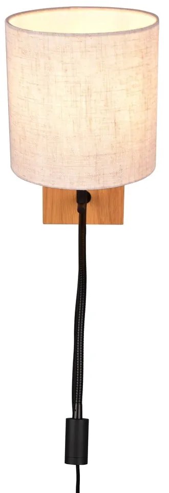 Nástenné svietidlo v béžovo-prírodnej farbe ø 18 cm Nilam – Trio