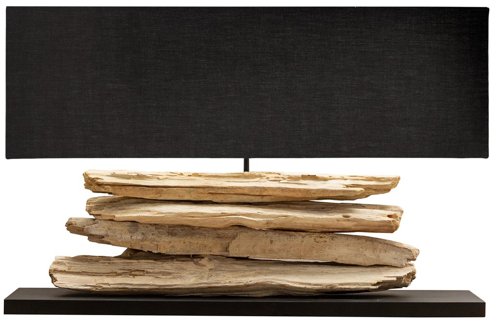 Stolná lampa z naplaveného dreva Riverine black