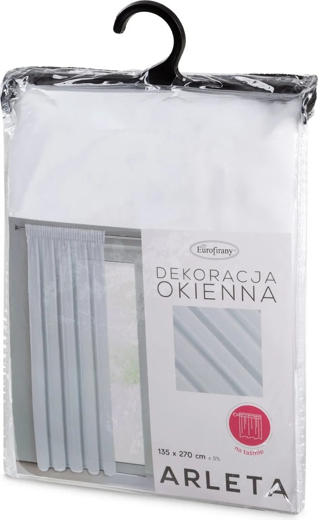 ZÁCLONA NA PÁSKE ARLETA 135X270 CM BIELA