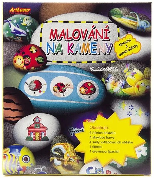 Maľovanie na kamene s odtlačkami